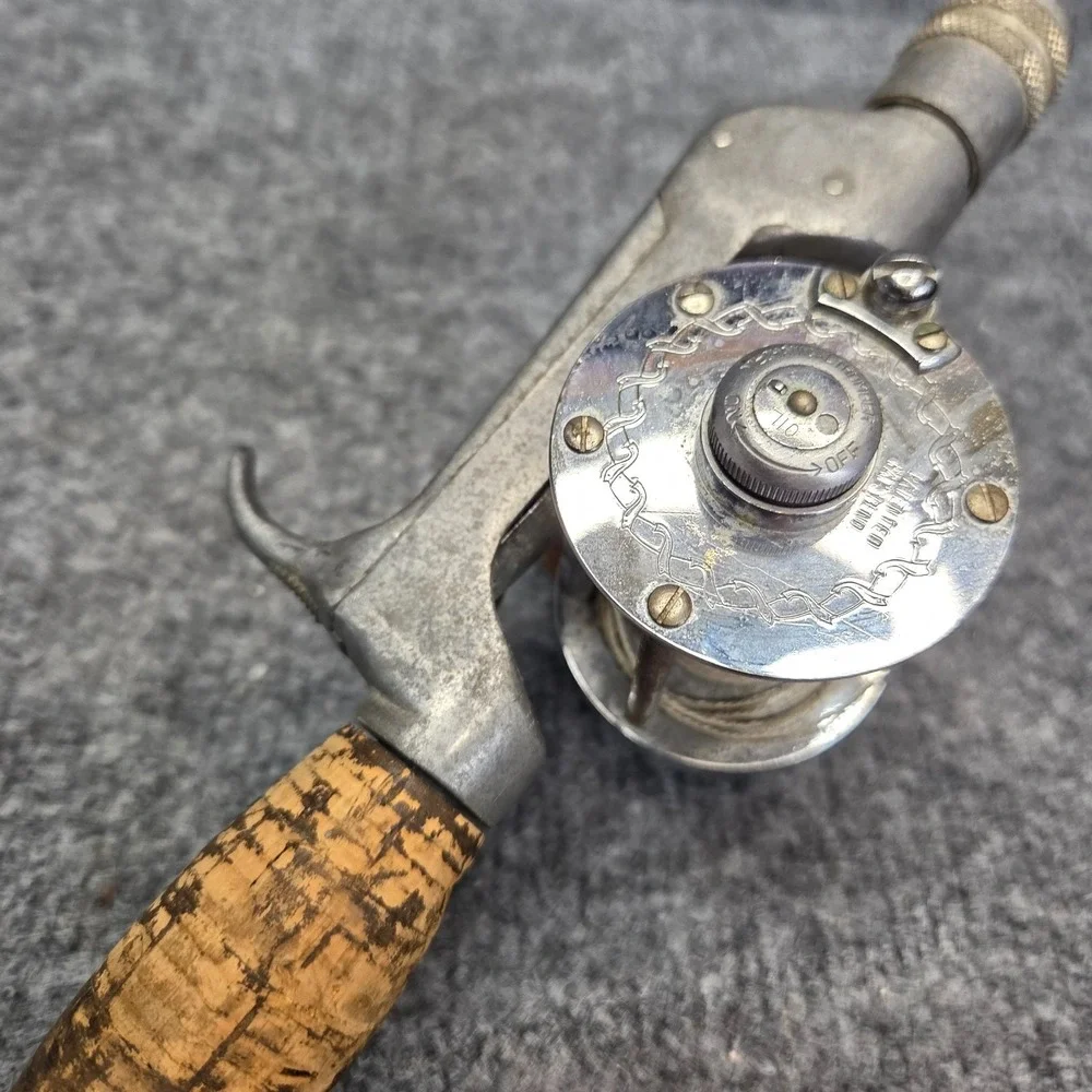 Antique Collector Wave King Steel Fishing Reel Pflueger SkilKast No. 1953